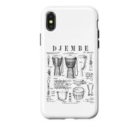 Djembe Drum African Drummer Drumming Music Vintage Patent Case for iPhone X/XS