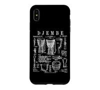 Djembe Drum African Drummer Drumming Music Vintage Patent Case for iPhone XS Max
