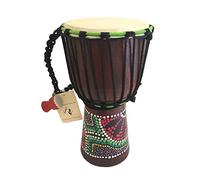Djembe Drum Bongo Congo African Wood Drum - MED SIZE- 12", JIVE FEDERAL (TM) BRAND, Professional Premium Quality / Includes Drum Key Chain