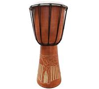 Djembe Drum Carved Bongo African inspired music also a unique gifting idea. Carver Abstract Elephant Giraffe Turtle. (16 Inch Giraffe)