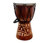 Djembe Drum Carved Bongo African inspired music beginners for kids and adults also a unique gifting idea. Carver Abstract Elephant Giraffe Turtle. (6 Inch, Abstract)