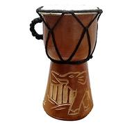 Djembe Drum Carved Bongo African inspired music beginners for kids and adults also a unique gifting idea. Carver Abstract Elephant Giraffe Turtle. (6 Inch, Elephant)