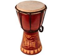 Djembe Drum Carved Bongo African inspired music beginners for kids and adults also a unique gifting idea. Carver Abstract Elephant Giraffe Turtle. (8 Inch, Elephant)