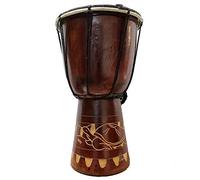 Djembe Drum Carved Bongo African inspired music beginners for kids and adults also a unique gifting idea. Carver Abstract Elephant Giraffe Turtle. (12 Inch, Turtle)
