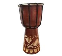 Djembe Drum Carved Bongo African inspired music beginners for kids and adults also a unique gifting idea. Carver Abstract Elephant Giraffe Turtle. (12 Inch, Abstract)