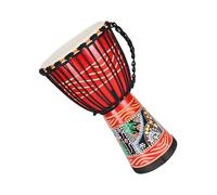 Djembe Drum Handmade Mahogany Sheepskin African Drum Anti Slip Rubber Base Percussion Djembe Drum (Color : 8 inch)