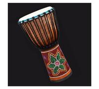 Djembe Drum Standard 12-inch Whole Wood Hollowed Goatskin African Drum Playing Type African Tambourine (Color : A)