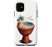 Djembe Drum Tropical Beach Palm Ocean Rhythm Music Art Case for iPhone 11