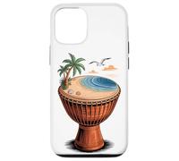 Djembe Drum Tropical Beach Palm Ocean Rhythm Music Art Case for iPhone 12/12 Pro