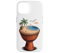 Djembe Drum Tropical Beach Palm Ocean Rhythm Music Art Case for iPhone 14