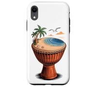 Djembe Drum Tropical Beach Palm Ocean Rhythm Music Art Case for iPhone XR