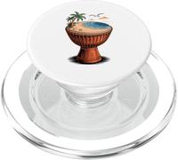 Djembe Drum Tropical Beach Palm Ocean Rhythm Music Art PopSockets PopGrip for MagSafe