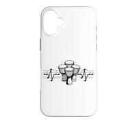Djembé Notes ECG Heartbeat Drum Africa Ethnic Percussion Case for iPhone 16 Plus