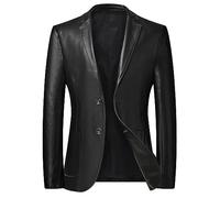 DJFOG Men Suit Big Size Jacket, Large size 5XL-8XL Men Coat for Wedding And Party Business Casual One Button Suit Blazer Fit Blazer,Black,8XL