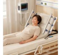 DJFYVAEIO Electrically Adjustable Backrest,Maximum Weight Capacity 100 Kg, Angle Adjustable from 10° to 80°, Includes Pillow and Armrests, Providing Support for the Neck, Head and Lumbar Region Beige