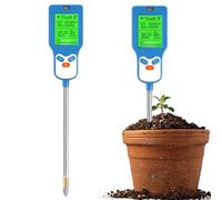 DJFYVAEIO Soil Tester,6-in-1 Digital Soil Moisture Meter,Measures Ph,Moisture,Temperature, Light Intensity, Soil Fertility, And Air Humidity,With a Backlit Display,For Gardening and Outdoor Plants