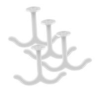 djgkENVQ Coat Hooks, 4pcs Ceiling Double Claw Hook Coffee Mug Hooks Under Cabinet Mug Rack