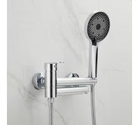 DJHFHCS Bath Shower Mixer Tap Wall Mounted Bath Tap Bath Filler Tap Single Lever Bathroom Taps Mixer with Shower Set Chrome enterprise