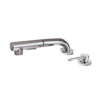 DJHFHCS Kitchen Tap with Pull Out Hose Chrome Kitchen Taps Mixer 2 Hole Folding Kitchen Mixer Tap for Front Window Copper Kitchen Tap enterprise