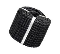DJHGNFRDK Polyester Rope, 3/16" to 3/4" polypropylene rope, three-strand braid, suitable for camping and sailing(3/8" x164')