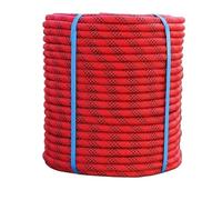 DJHGNFRDK Polyester Rope, 48 Strands Double Braided Polyester Arborist Rigging Rope Multicolor Multiple Sizes(Red,20mmx30m)