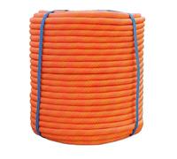 DJHGNFRDK Polyester Rope, 48 Strands Double Braided Polyester Arborist Rigging Rope Multicolor Multiple Sizes(Oranje,12mmx50m)