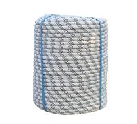 DJHGNFRDK Polyester Rope, 48 Strands Double Braided Polyester Arborist Rigging Rope Multicolor Multiple Sizes(White,16mmx60m)