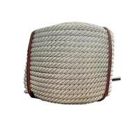 DJHGNFRDK Polyester Rope, White 3 Strand Braided Polyester Rope 3/8-3/4 in 10-60m For Marine DIY Tree Work(1/2 in,20m)