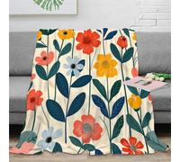DJHVJS Floral 3D Printing Blanket Flannel Super Soft Fluffy Microfiber Hypoallergenic Plush Bed Couch Living Room And Warm Plush Air-Conditioning Quilt Kids Teens Adults Décor 60x80inch(150x200cm)