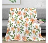 DJHVJS Flowers 3D Printed Pattern Flannel Blanket Cover Microfiber Lightweight Cozy Plush Blanket Throw For Kids And Adults for Bedroom Living Rooms Sofa Couch 40x50inch(100x130cm)