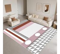DJHWWD Anti Slip Hall Rug 120x160cm,Modern Geometry for Living Room,Hearth,Conservatory Pink