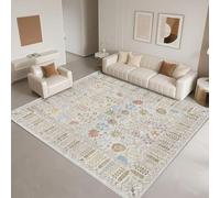 DJHWWD Anti Slip Rugs for Living Room 100x180cm,Vintage Style for Hallway,Hearth,Girls Room Grey