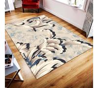 DJHWWD Art Deco Carpet Bedroom Rugs For Adults short pile rug 50x80CM House Blue. Sand-colored carpets are easy to clean and maintain. of the era