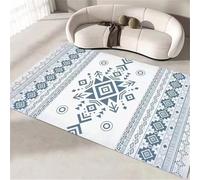 DJHWWD Carpet Floor Dining Room Rugs Under Table rug for indoor decorations 180x250CM Childrens Blue. A gray vintage geometric carpet. Mat