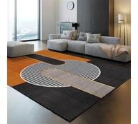DJHWWD Carpet Offcuts Lounge Rugs For Living Rooms 50x80CM Children Rug Orange A modern black and gray checkered carpet. Dining Room Under Table