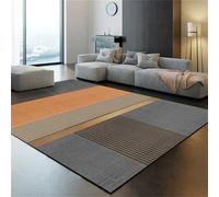 DJHWWD Carpets & Rugs Dining Room Under Table large carpet 200x200CM For Living Orange A gray modern striped carpet. Rug