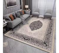 DJHWWD Dining Room Rugs Under Table Living Carpet Bed Carpets For Bedroom 50x80CM Floor gray. Black non-slip and easy-to-clean carpet. large full