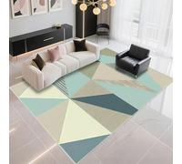 DJHWWD Easy To Clean Garden Rug 80x120cm, Blue Small Carpet Modern geometry for boys' bedroom kitchens