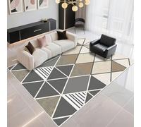 DJHWWD Easy To Take Care Of Bedside Rugs 120x200cm, Grey Modern geometry for kitchen corridors