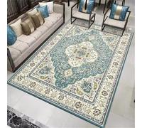DJHWWD Fireside Rug Office laundry room 80x150CM large carpet for bedroom Blue. Vintage floral Mats And Rugs