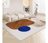 DJHWWD Large Carpet Rugs For Living Room Area Rug Floor Mat 200x250CM Bedroom Brown. A modern gray and blue carpet. Very