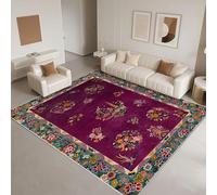 DJHWWD Low Pile Bedside Rugs 120x170cm,Chinese Style for Teenage Bedroom,Living Room,Girls Room Rose Red