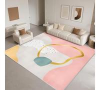 DJHWWD Low Pile Carpet for Living Room 90x130cm,Modern Style for Hearth,Girls Room,Balcony Pink