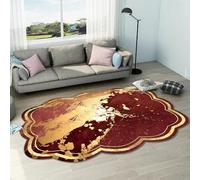 DJHWWD Low Pile External Door Mat Red 80x120CM,Abstract Art for Front Door,Outside,Under Table