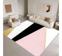 DJHWWD Machine Washable Bedroom Mats And Rugs 200x250cm,Large Rugs Modern Geometry for Hearth,Office,Playroom Pink