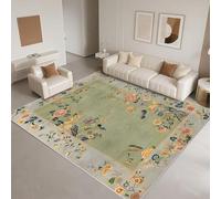 DJHWWD Machine Washable Living Room Carpet 180x250cm,Big Rug Chinese Retro Style for Hearth,Fireplaces,Dining Room Green