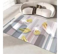 DJHWWD Mats For Living Room Art Deco And Modernist Carpets large carpet 100x200CM Childrens Rug Gray. Blue yellow washable