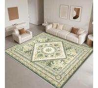 DJHWWD Non Slip Boys Bedroom Rug 80x110cm,Non Slip Door Mat Retro Geometry for Kitchen,Bedroom,Outside Green