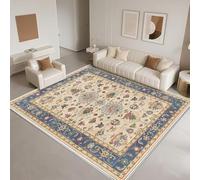 DJHWWD Non Slip Floor Rugs Living Room 200x300cm,Large Rug Vintage Style for Hearth,Dining Room,Hall Blue
