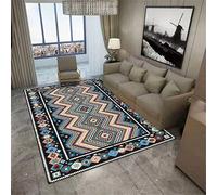 DJHWWD Rugs Small Carpet Salon Blue Folding Line Stripe Modern Pattern Carpet Study Durable Bedroom Rugs 140X200Cm Dressing Room Accessories 4Ft 7.1''X6Ft 6.7''